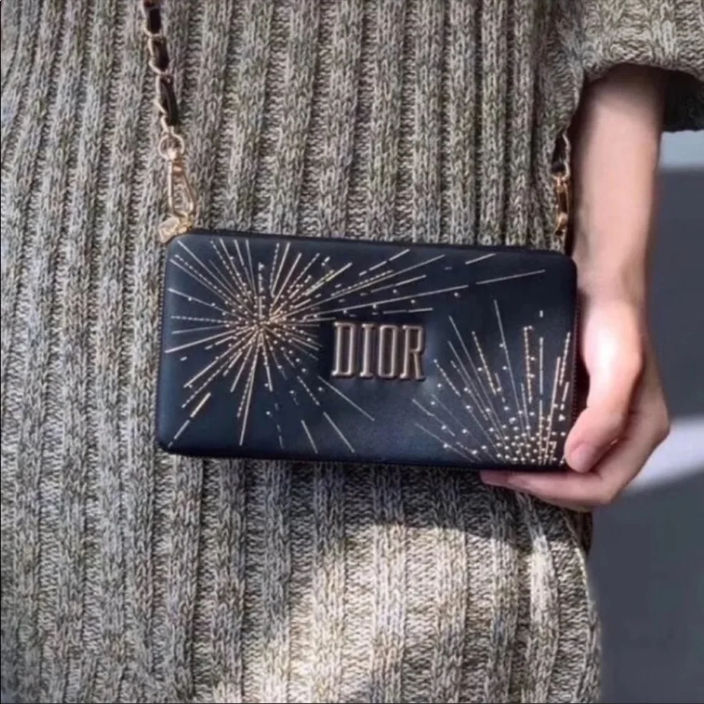 Dior Black and Gold Wallet